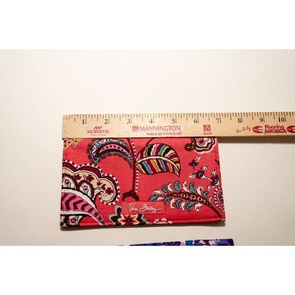 Set of 2 Vera Bradley wallet checkbook holders coral regal rosette - Picture 2 of 8